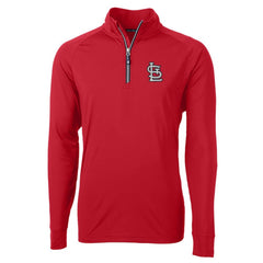 St. Louis Cardinals Cutter & Buck Adapt Eco Knit Stretch Recycled Quarter-Zip Pullover Top - Red Pullover