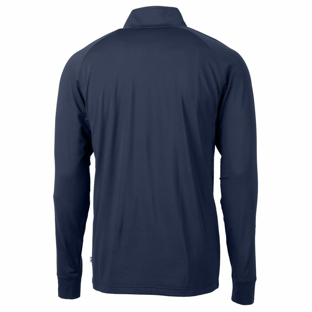 Kansas City Royals Cutter & Buck Adapt Eco Knit Stretch Recycled Quarter-Zip Pullover Top - Navy Pullover