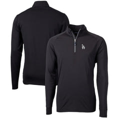 Los Angeles Dodgers Cutter & Buck Adapt Eco Knit Stretch Recycled Quarter-Zip Pullover Top - Black Pullover