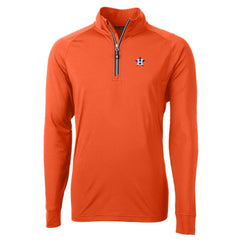 Houston Astros Cutter & Buck Adapt Eco Knit Stretch Recycled Quarter-Zip Pullover Top - Orange Pullover