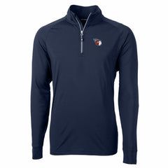 Cleveland Guardians Cutter & Buck Adapt Eco Knit Stretch Recycled Quarter-Zip Pullover Top - Navy Pullover