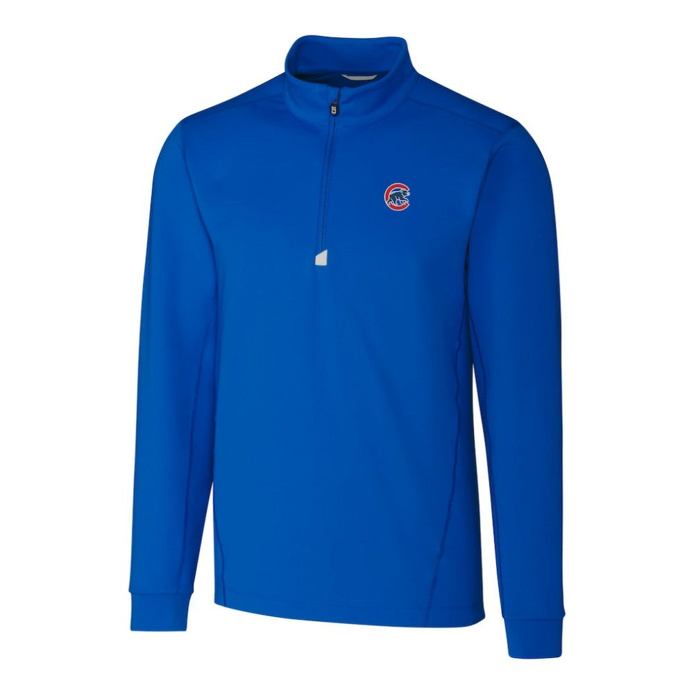 Chicago Cubs Cutter & Buck Traverse Stretch Quarter-Zip Pullover Top - Royal Pullover