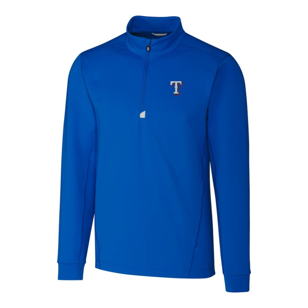 Texas Rangers Cutter & Buck Traverse Stretch Quarter-Zip Pullover Top - Royal Pullover