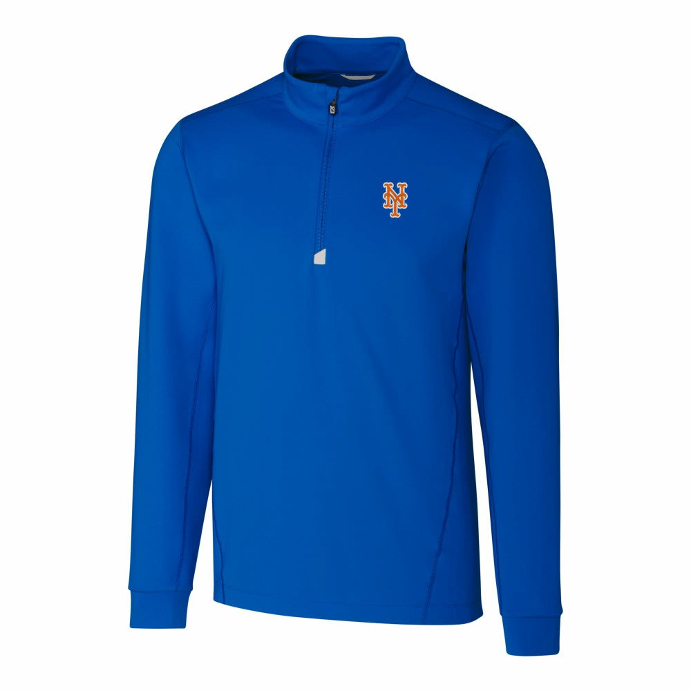 New York Mets Cutter & Buck Traverse Stretch Quarter-Zip Pullover Top - Royal Pullover