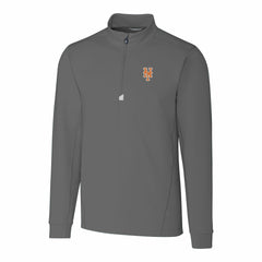 New York Mets Cutter & Buck Traverse Stretch Quarter-Zip Pullover Top - Gray Pullover