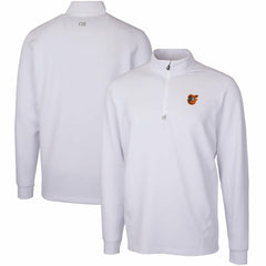 Baltimore Orioles Cutter & Buck Traverse Stretch Quarter-Zip Pullover Top - White Pullover