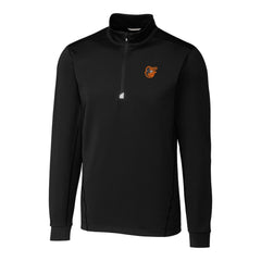 Baltimore Orioles Cutter & Buck Traverse Stretch Quarter-Zip Pullover Top - Black Pullover