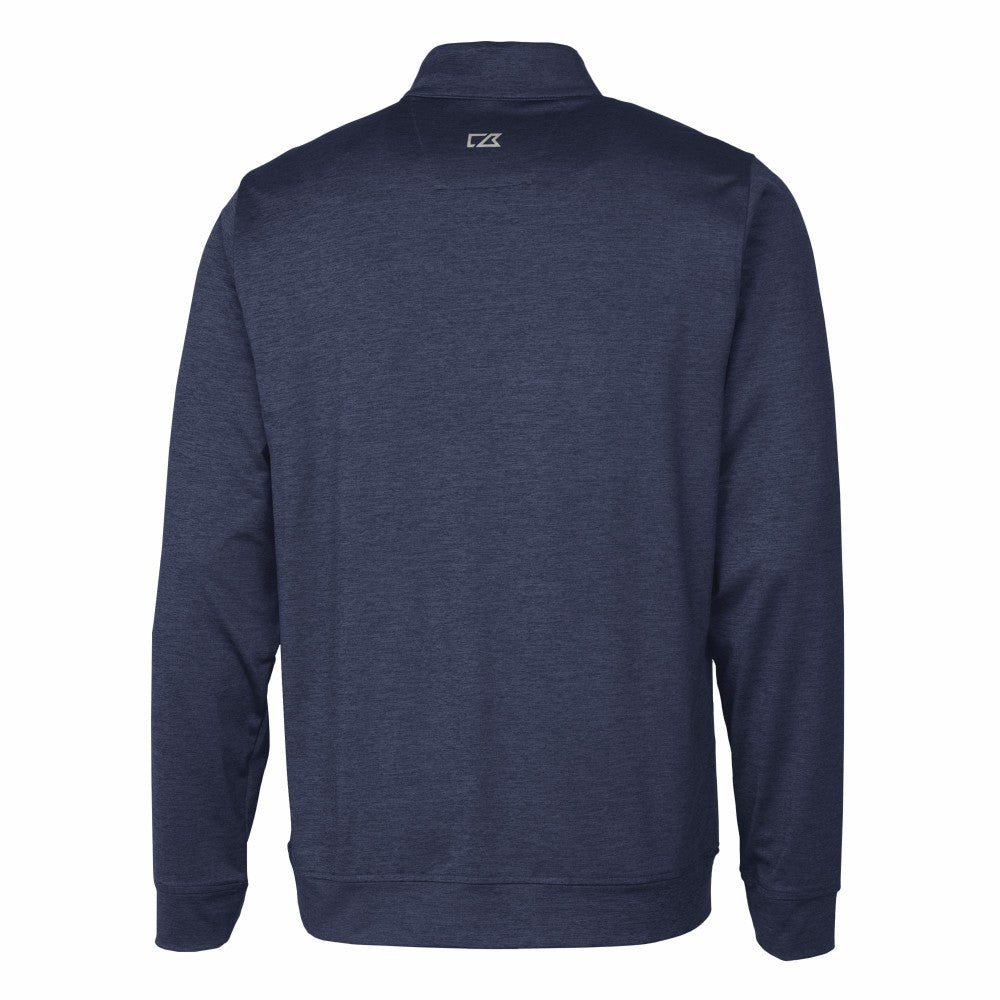 Kansas City Royals Cutter & Buck Stealth Heathered Quarter-Zip Pullover Top - Navy Pullover
