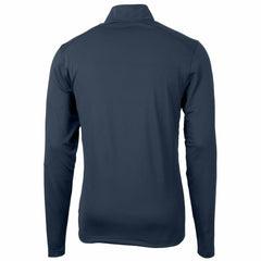 Detroit Tigers Cutter & Buck Virtue Eco Pique Recycled Quarter-Zip Pullover Top - Navy Pullover