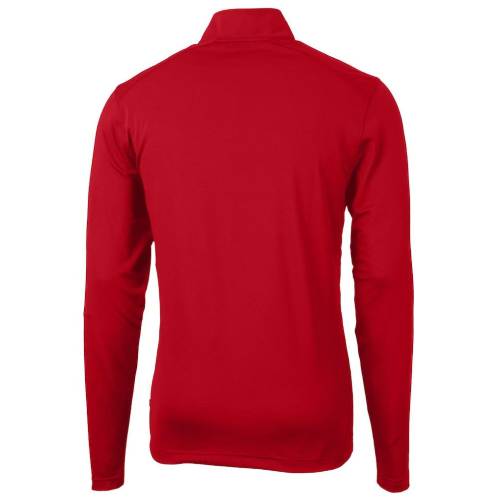 Philadelphia Phillies Cutter & Buck Virtue Eco Pique Recycled Quarter-Zip Pullover Top - Red Pullover