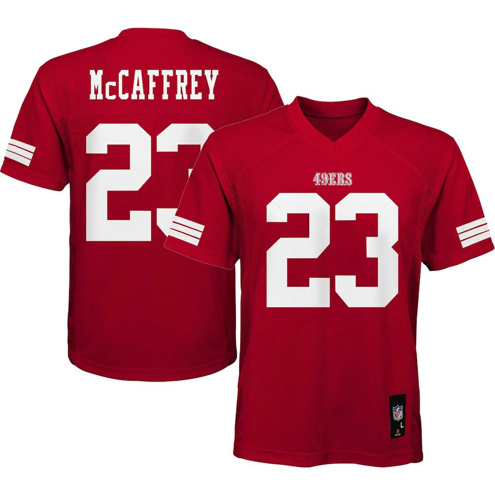 Christian McCaffrey San Francisco 49ers Preschool Replica Player Jersey - Scarlet Jerseys