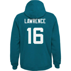 Trevor Lawrence Jacksonville Jaguars Youth Mainliner Player Name & Number Pullover Hoodie - Teal Hoodies