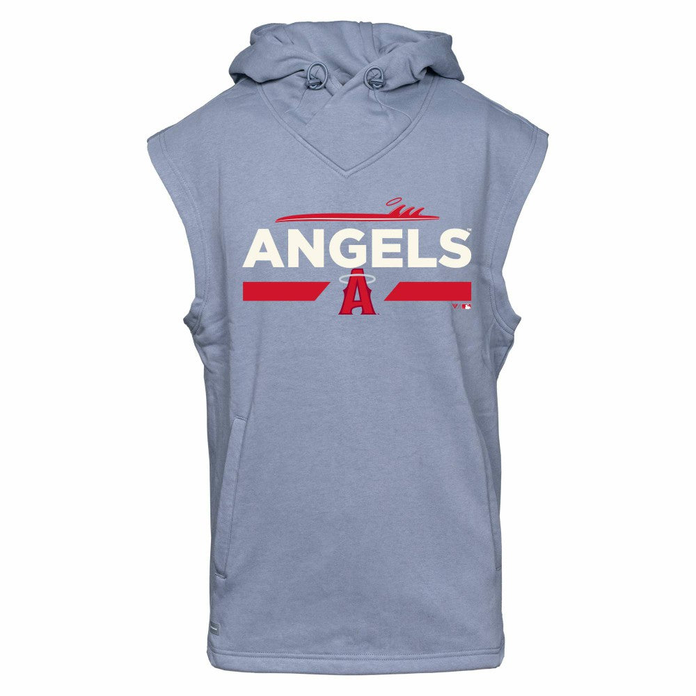 Los Angeles Angels Levelwear City Connect Throttle No Hitter Hoodie Sleeveless T-Shirt - Gray Hoodies