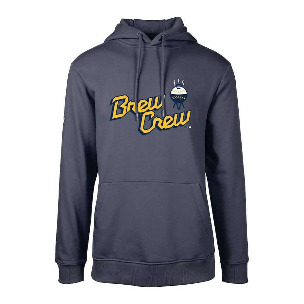 Milwaukee Brewers Levelwear City Connect Podium Core Logo Pullover Hoodie - Navy Hoodies