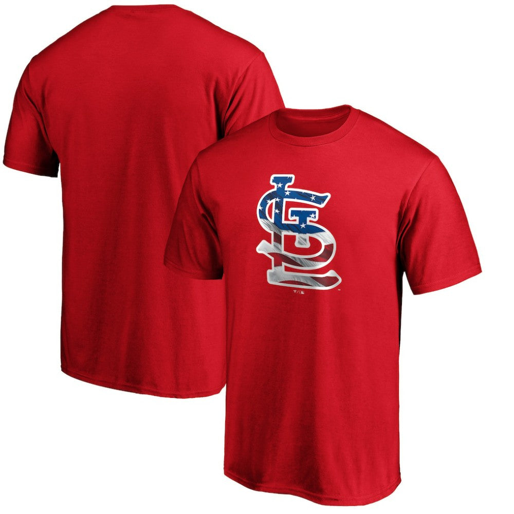 St. Louis Cardinals Banner Wave T-Shirt - Red T-shirts