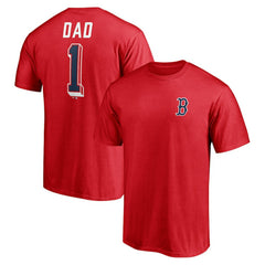 Boston Red Sox Number One Dad T-Shirt - Red T-shirts