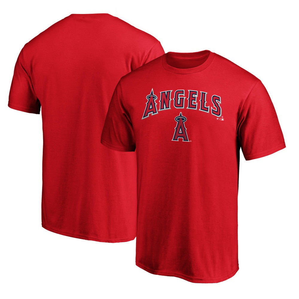 Los Angeles Angels Team Lockup T-Shirt - Red T-shirts