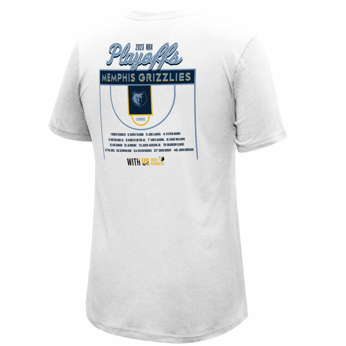 Memphis Grizzlies Stadium Essentials Unisex 2023 NBA Playoffs Roster T-Shirt White outlet