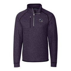 Minnesota Vikings Cutter & Buck Helmet Mainsail Sweater-Knit Half-Zip Pullover Jacket - Purple Pullover