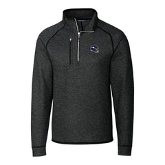 Minnesota Vikings Cutter & Buck Helmet Mainsail Sweater-Knit Half-Zip Pullover Jacket - Charcoal Pullover