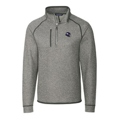 Minnesota Vikings Cutter & Buck Helmet Mainsail Sweater-Knit Half-Zip Pullover Jacket - Silver Pullover