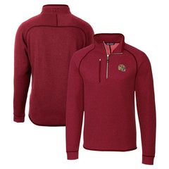 San Francisco 49ers Cutter & Buck Helmet Mainsail Sweater-Knit Half-Zip Pullover Jacket - Red Pullover
