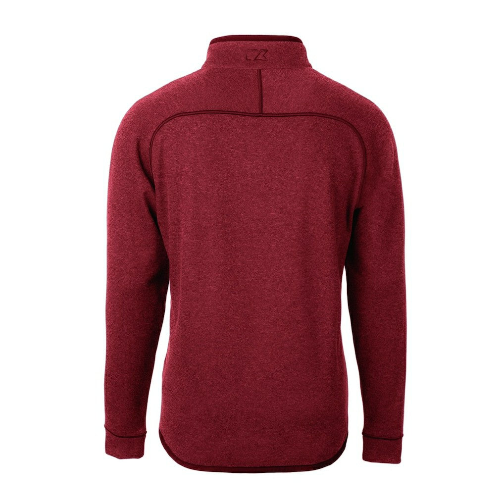 San Francisco 49ers Cutter & Buck Helmet Mainsail Sweater-Knit Half-Zip Pullover Jacket - Red Pullover