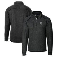 Las Vegas Raiders Cutter & Buck Helmet Mainsail Sweater-Knit Half-Zip Pullover Jacket - Charcoal Pullover