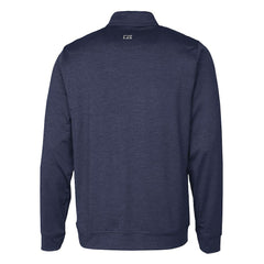Chicago Bears Cutter & Buck Helmet Stealth Heathered Quarter-Zip Pullover Top - Navy Pullover