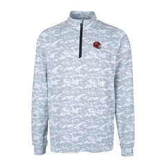 Kansas City Chiefs Cutter & Buck Helmet Traverse Camo Print Stretch Quarter-Zip Pullover Top - Charcoal Pullover