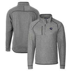 New York Giants Cutter & Buck Helmet Mainsail Sweater-Knit Half-Zip Pullover Jacket - Silver Pullover