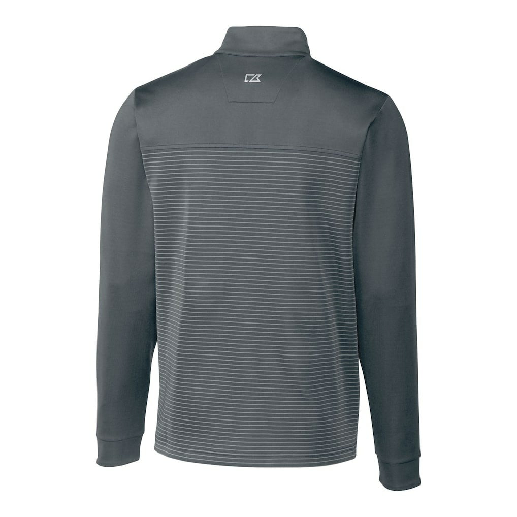 Cincinnati Bengals Cutter & Buck Traverse Stripe Stretch Quarter-Zip Pullover Top - Gray Pullover