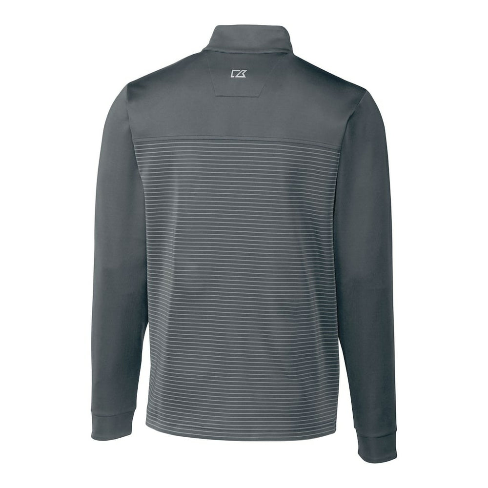 Cincinnati Bengals Cutter & Buck Traverse Stripe Stretch Quarter-Zip Pullover Top - Gray Pullover