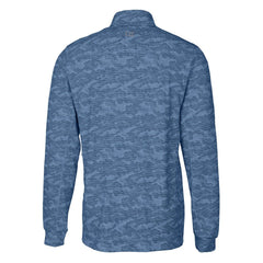 New England Patriots Cutter & Buck Helmet Traverse Camo Print Stretch Quarter-Zip Pullover Top - Navy Pullover