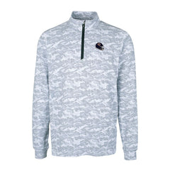 Chicago Bears Cutter & Buck Helmet Traverse Camo Print Stretch Quarter-Zip Pullover Top - Charcoal Pullover
