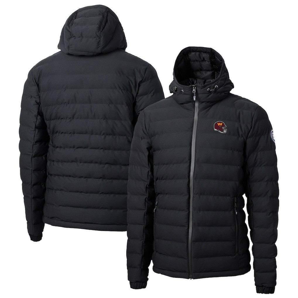 Washington Commanders Cutter & Buck Helmet Mission Ridge Repreve Eco Insulated Puffer Full-Zip Jacket - Black Jackets