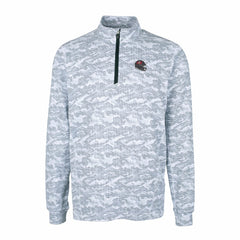 Tampa Bay Buccaneers Cutter & Buck Helmet Traverse Camo Print Stretch Quarter-Zip Pullover Top - Charcoal Pullover