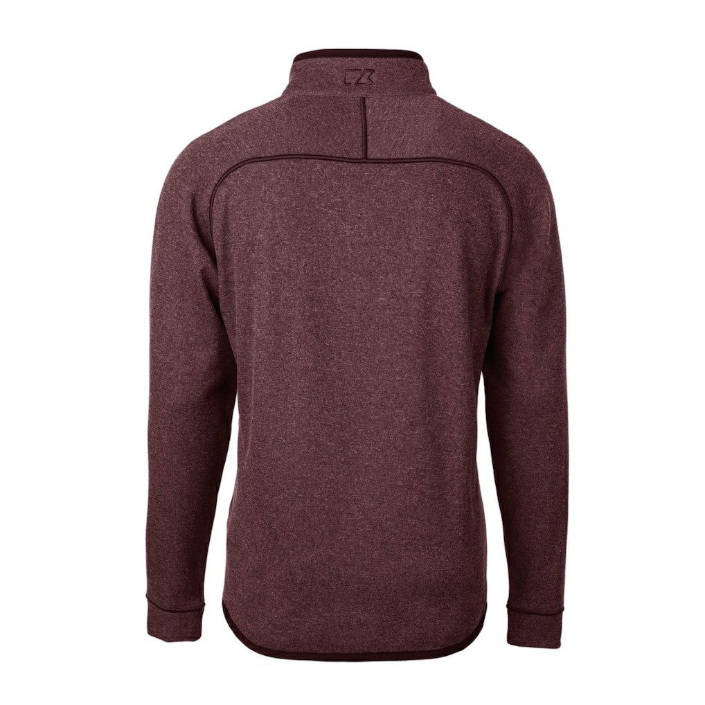 Washington Commanders Cutter & Buck Helmet Mainsail Sweater-Knit Half-Zip Pullover Jacket - Burgundy Pullover