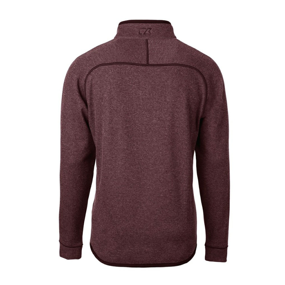 Washington Commanders Cutter & Buck Helmet Mainsail Sweater-Knit Half-Zip Pullover Jacket - Burgundy Pullover