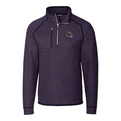 Baltimore Ravens Cutter & Buck Helmet Mainsail Sweater-Knit Half-Zip Pullover Jacket - Purple Pullover