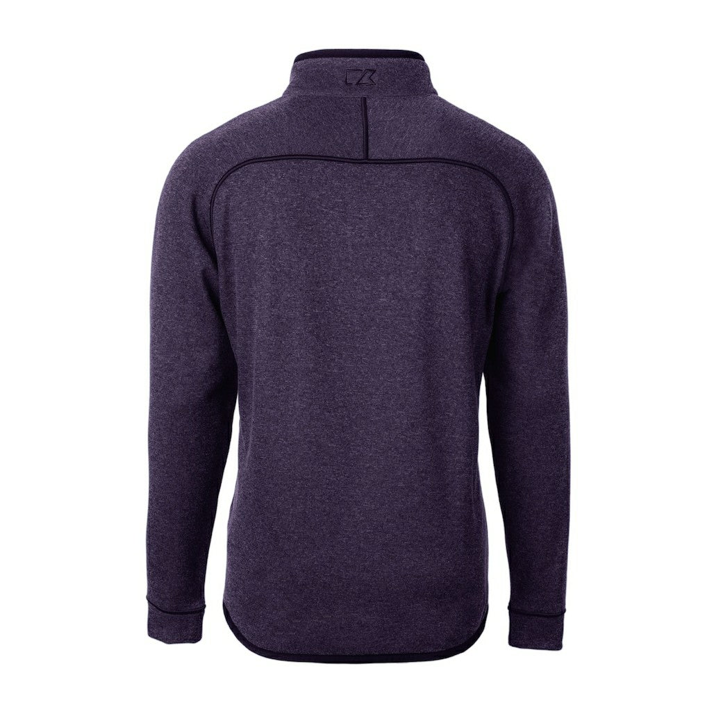 Baltimore Ravens Cutter & Buck Helmet Mainsail Sweater-Knit Half-Zip Pullover Jacket - Purple Pullover