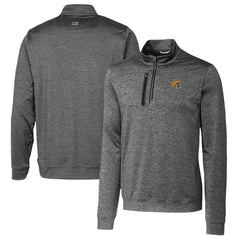 Green Bay Packers Cutter & Buck Helmet Stealth Heathered Quarter-Zip Pullover Top - Gray Pullover