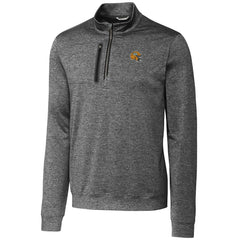Green Bay Packers Cutter & Buck Helmet Stealth Heathered Quarter-Zip Pullover Top - Gray Pullover