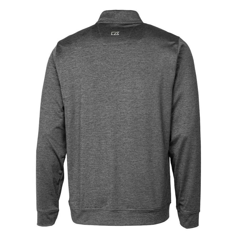Green Bay Packers Cutter & Buck Helmet Stealth Heathered Quarter-Zip Pullover Top - Gray Pullover