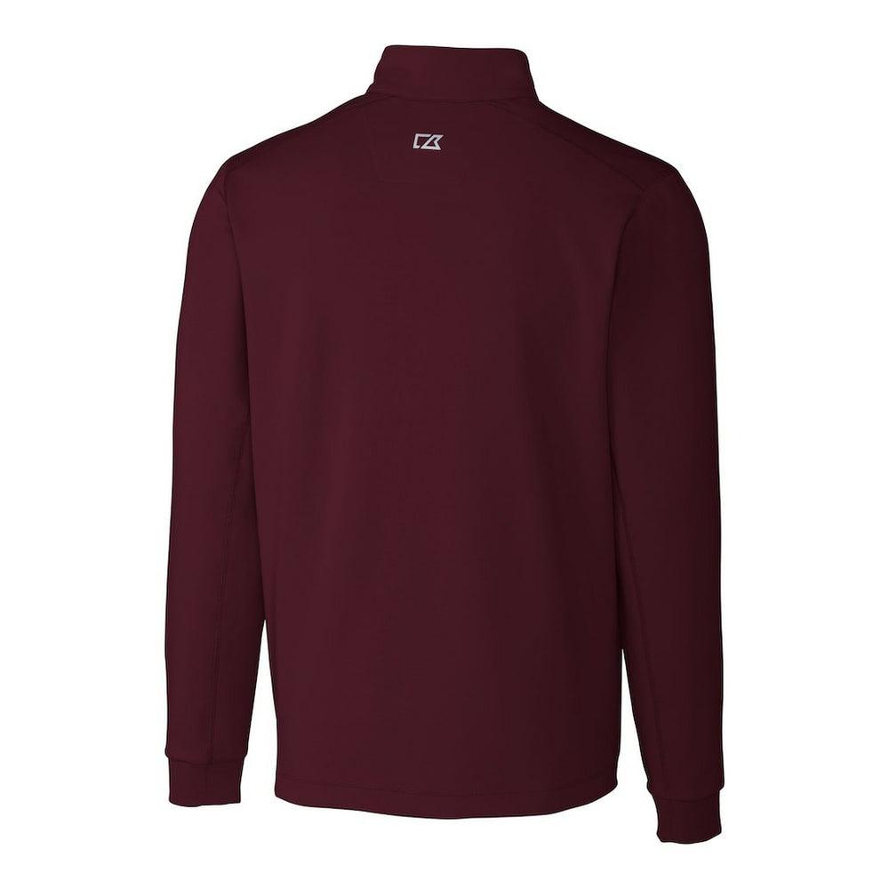 Washington Commanders Cutter & Buck Helmet Traverse Stretch Quarter-Zip Pullover Top - Burgundy Pullover