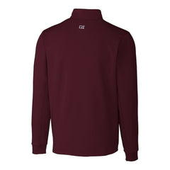 Washington Commanders Cutter & Buck Helmet Traverse Stretch Quarter-Zip Pullover Top - Burgundy Pullover