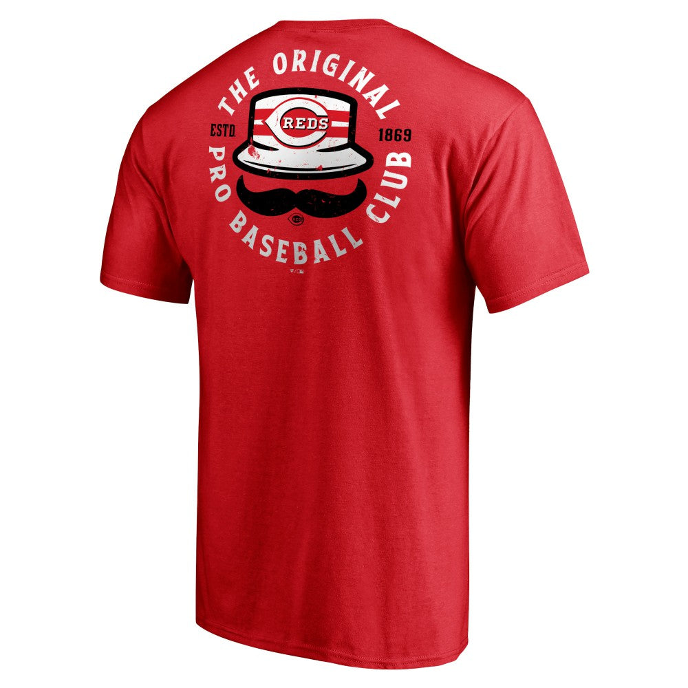 Cincinnati Reds Hometown Collection Stache T-Shirt - Red T-shirts