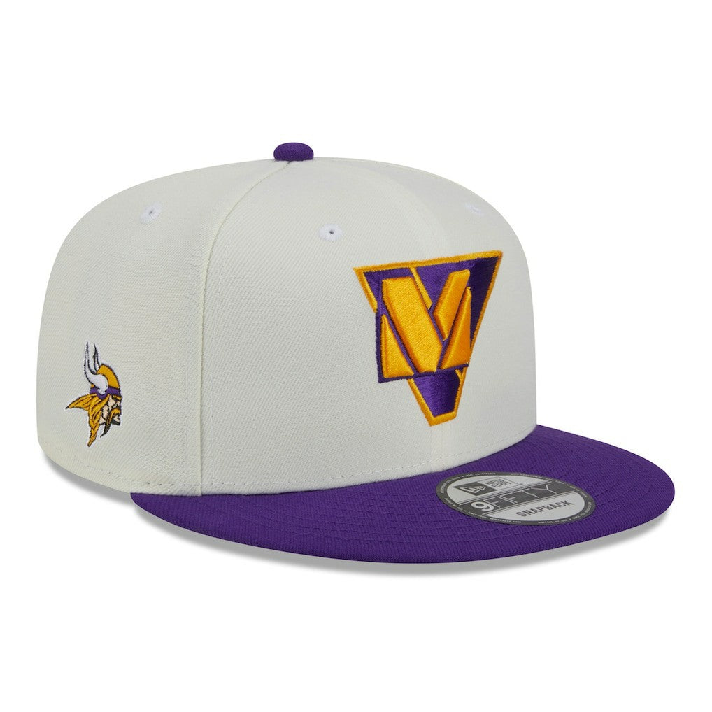 Minnesota Vikings New Era City Originals 9FIFTY Snapback Hat - Cream/Purple Hats