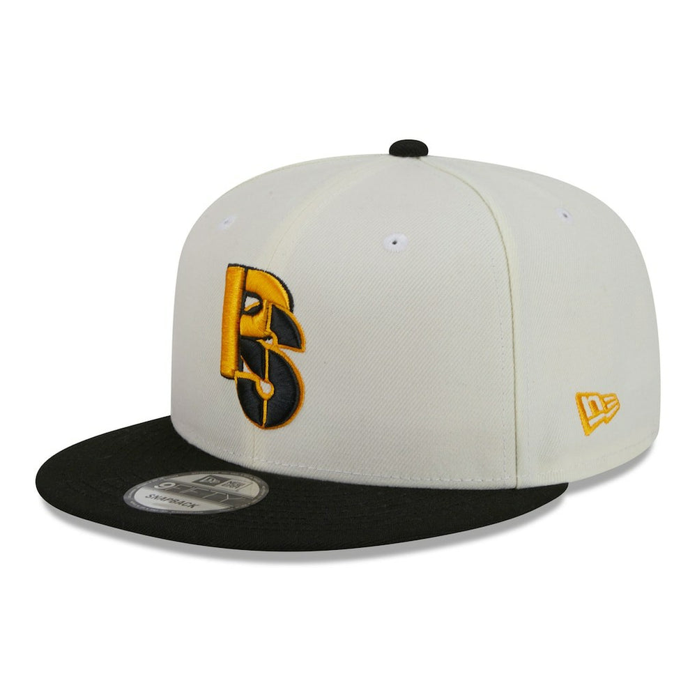 Pittsburgh Steelers New Era City Originals 9FIFTY Snapback Hat - Cream/Black Hats