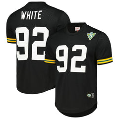 Reggie White Green Bay Packers Retired Player Name and Number Mesh Top - Black Tops